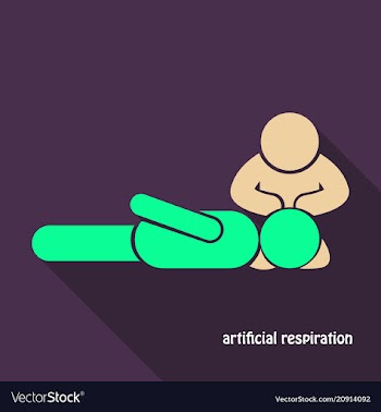 First aid rescue emergency help cpr medic saving vector image