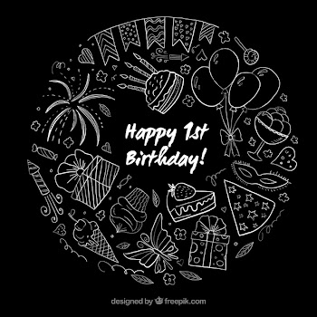 First birthday chalkboard