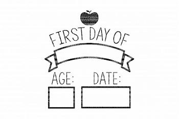 First Day Sign SVG Files for Silhouette and Cricut Design Space Christmas Cut File Printable Transfer Decal DXF Commercial Use