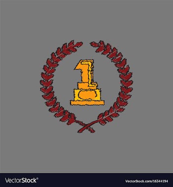 First place icon golden number one symbol in vector image