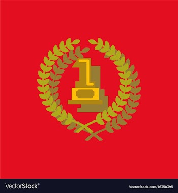 First place icon golden number one symbol in vector image