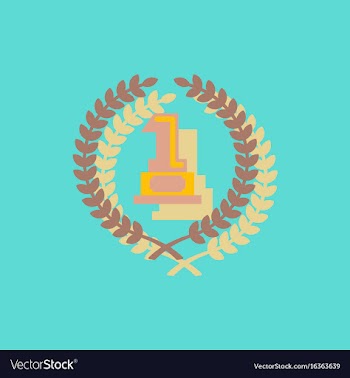 First place icon golden number one symbol in vector image