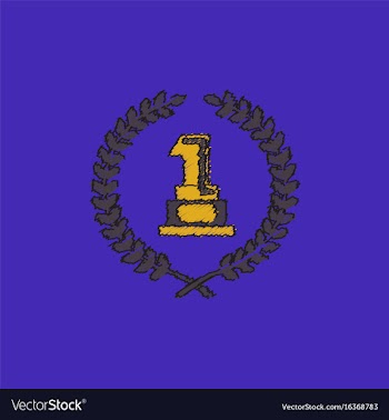 First place icon golden number one symbol in vector image