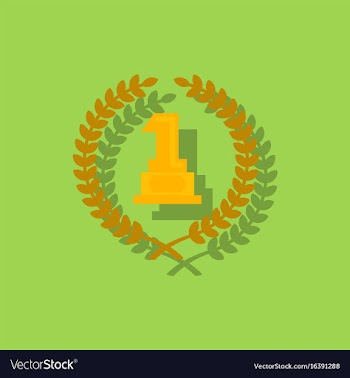 First place icon golden number one symbol in vector image