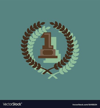 First place icon golden number one symbol in vector image