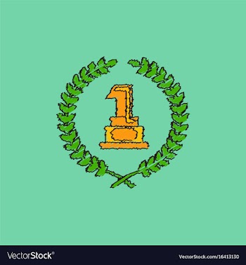 First place icon golden number one symbol in vector image
