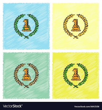 First place icon golden number one symbol in vector image