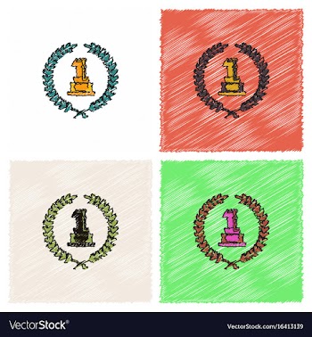 First place icon golden number one symbol in vector image