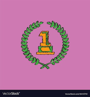 First place icon golden number one symbol in vector image