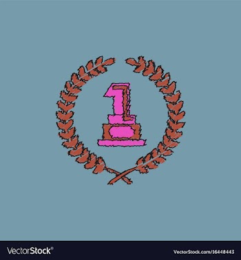First place icon golden number one symbol in vector image