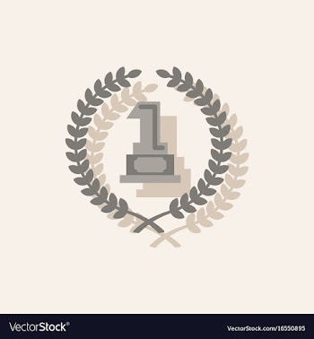 First place icon golden number one symbol in vector image