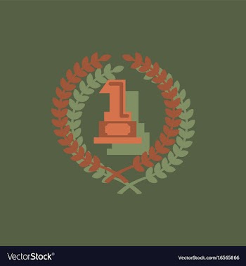First place icon golden number one symbol in vector image