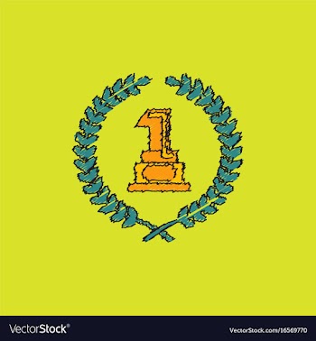 First place icon golden number one symbol in vector image