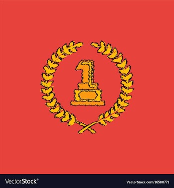First place icon golden number one symbol in vector image