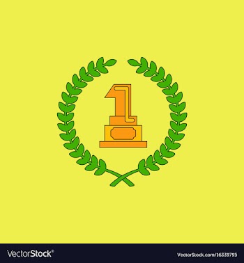 First place icon golden number one symbol vector image
