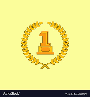First place icon golden number one symbol vector image