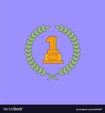 First place icon golden number one symbol vector image