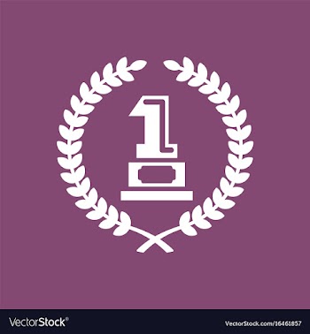 First place icon golden number one symbol vector image