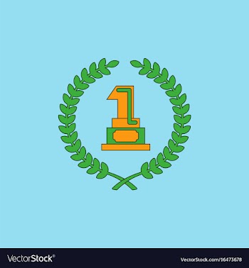First place icon golden number one symbol vector image
