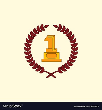 First place icon golden number one symbol vector image