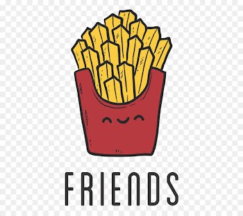Fish and chips French fries Best friends forever Wallpaper - Cartoon fries 
