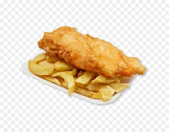 Fish and chips French fries Chicken fingers Take-out Hamburger - fish  takeaway 