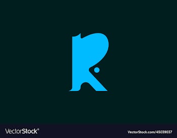 fish and letter r logo
