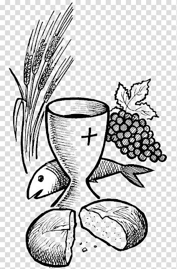 Fish and vegetable illustration, Eucharist First Communion World Communion Sunday Coloring book, others transparent background PNG clipart