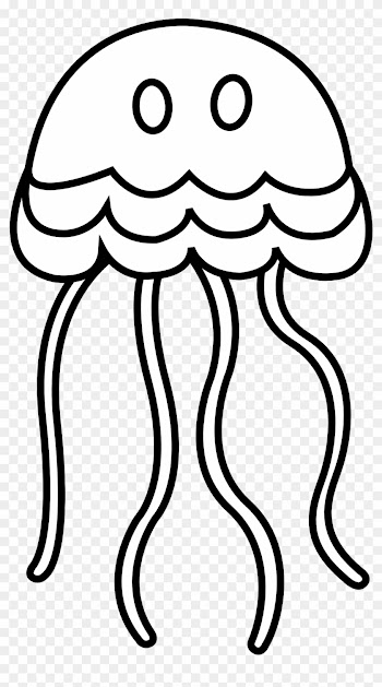 Fish Black And White Black Clip Art - Jellyfish Clipart Black And White