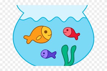 Fish Bowl Clipart Border - Fish In Bowl Clipart
