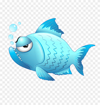 Fish Cartoon Png Transparent Background - Grumpy Fish Clipart, Png ...