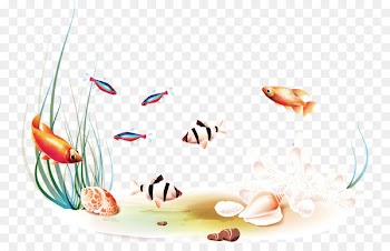 Fish Clip art - A group of fish swimming 