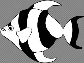 Fish clip library black and white simple - techFlourish collections