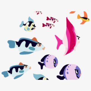 Fish Clipart Transparent Background - School Of Fish Png Png ...