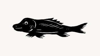 Fish collage element, drawing illustration | Free Vector Illustration - rawpixel