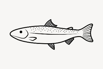 Fish doodle collage element, cute | Free Vector Illustration - rawpixel
