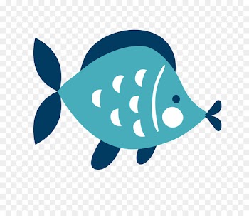 Fish Drawing Clip art - Vector blue black sea kiss fish cartoon 