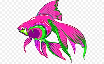 fish fish pink magenta clip art