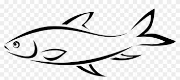 Fish Food Clipart - Fish Line Drawing