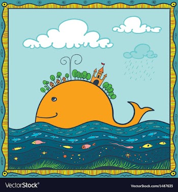 Fish island vector image