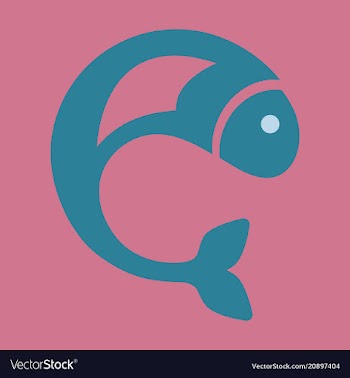 Fish logo template creative symbol of fishing vector image