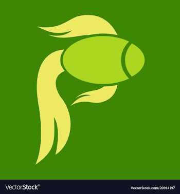 Fish logo template creative symbol of fishing vector image