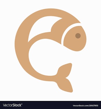 Fish logo template creative symbol of fishing vector image