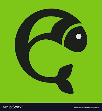 Fish logo template creative symbol of fishing vector image