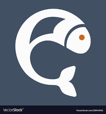 Fish logo template creative symbol of fishing vector image