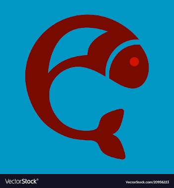 Fish logo template creative symbol of fishing vector image