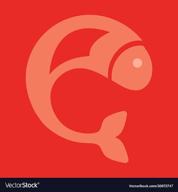 Fish logo template creative symbol of fishing vector image