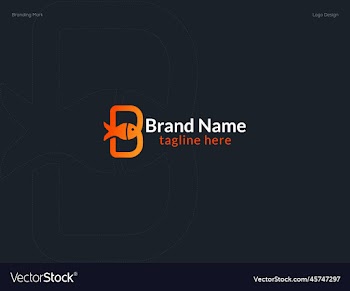 fish logo with b letter logo