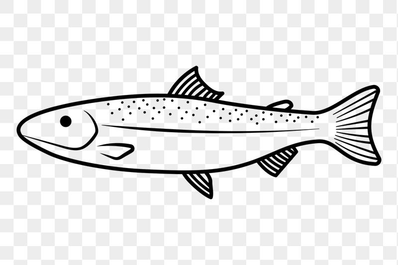 Fish png doodle sticker, black | Free PNG Illustration - rawpixel