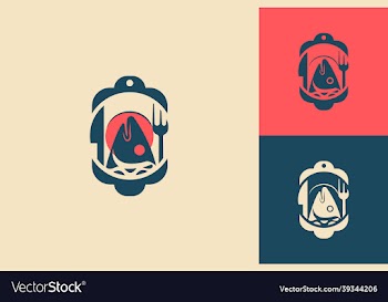 fish restaurant logo icon concept design